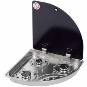 Triangular gas hob-unit n°3 burners A-SR-SR left fitting by Can - Airxcel Europe