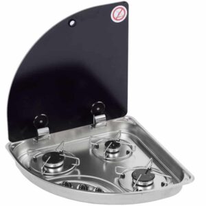 Triangular gas hob-unit n°3 burners A-SR-SR right fitting by Can - Airxcel Europe